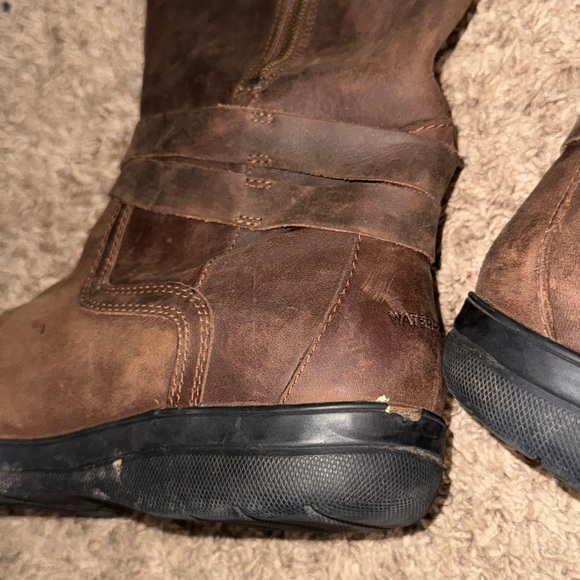 Columbia Waterproof Brown Leather Flat Boots Women’s Size 11 - Picture 9 of 12